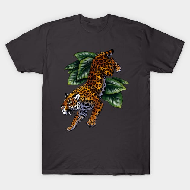 Smilodon - Saber Toothed Cat T-Shirt by Pip Tacla